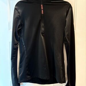 Nike Pro Black Long Sleeve with Pink Accents